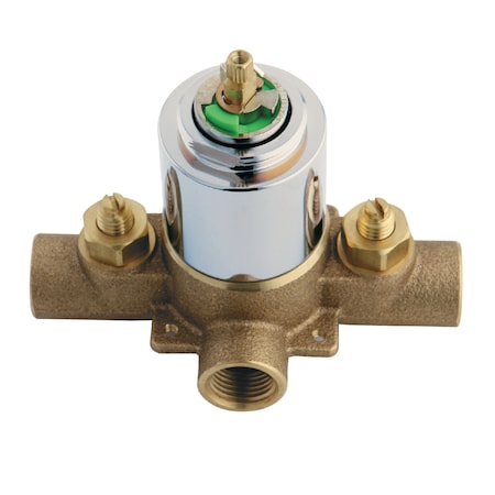 Kingston Brass Pressure Balanced Rough-In, Tub And Shower Valve W/ Stops, Chrome KB651V